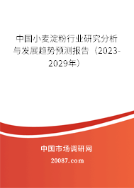 中国小麦淀粉行业研究分析与发展趋势预测报告（2023-2029年）