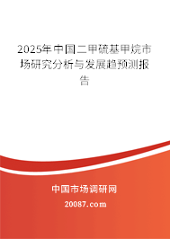 2025年中国二甲硫基甲烷市场研究分析与发展趋预测报告