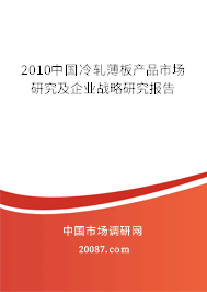 2010中国冷轧薄板产品市场研究及企业战略研究报告