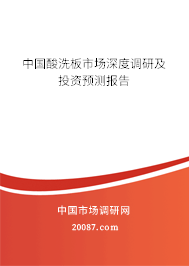 中国酸洗板市场深度调研及投资预测报告