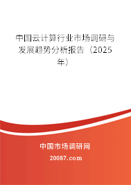 中国云计算行业市场调研与发展趋势分析报告(2025年) 中国云计算行业市场调研与发展趋势分析报告(2025年)