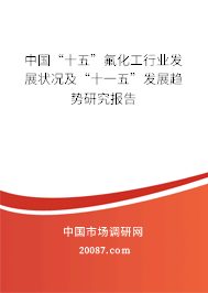 中国“十五”氟化工行业发展状况及“十一五”发展趋势研究报告 中国“十五”氟化工行业发展状况及“十一五”发展趋势研究报告