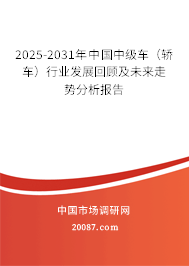 2025-2031年中国中级车（轿车）行业发展回顾及未来走势分析报告