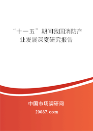 “十一五”期间我国消防产业发展深度研究报告 “十一五”期间我国消防产业发展深度研究报告