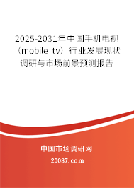 2025-2031年中国手机电视（mobile tv）行业发展现状调研与市场前景预测报告