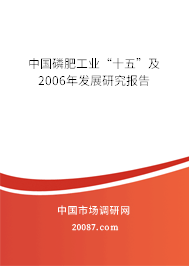 中国磷肥工业“十五”及2006年发展研究报告
