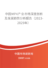 �й�MP4��ҵ�г������������չ���Ʒ������棨2023-2029�꣩