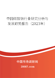 中国碳酸钠行业研究分析与发展趋势报告（2023年）