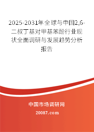 2025-2031年全球与中国2,6-二叔丁基对甲基苯酚行业现状全面调研与发展趋势分析报告