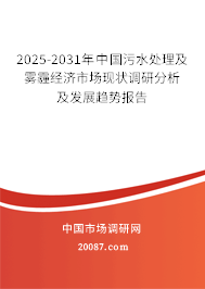 2025-2031年中国污水处理及雾霾经济市场现状调研分析及发展趋势报告