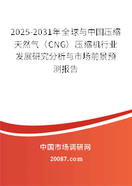 2025-2031年全球与中国压缩天然气（CNG）压缩机行业发展研究分析与市场前景预测报告