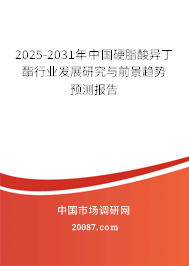 2025-2031年中国硬脂酸异丁酯行业发展研究与前景趋势预测报告