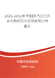 2026-2032年中国蒸汽压力开关市场研究与前景趋势分析报告