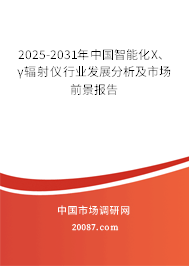 2025-2031年中国智能化X、γ辐射仪行业发展分析及市场前景报告