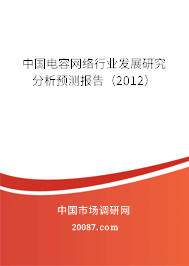 中国电容网络行业发展研究分析预测报告（2012）