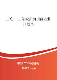 二〇一二年吹风机项目商业计划书
