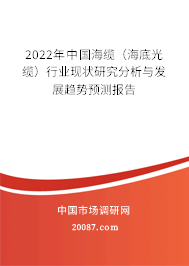 2022年中国海缆（海底光缆）行业现状研究分析与发展趋势预测报告