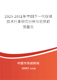 2025-2031年中国下一代存储技术行业研究分析与前景趋势报告