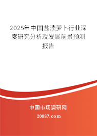 2025年中国盐渍萝卜行业深度研究分析及发展前景预测报告