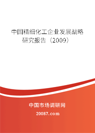 中国精细化工企业发展战略研究报告(2009) 中国精细化工企业发展战略研究报告(2009)
