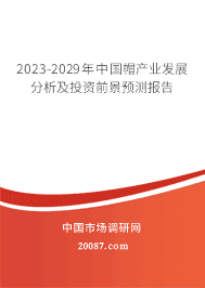 2023-2029年中国帽产业发展分析及投资前景预测报告 2023-2029年中国帽产业发展分析及投资前景预测报告