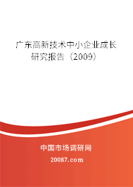 广东高新技术中小企业成长研究报告(2009) 广东高新技术中小企业成长研究报告(2009)