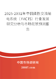 2025-2031年中国柔性交流输电系统（FACTS）行业发展研究分析与市场前景预测报告