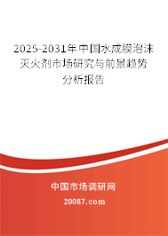 2025-2031年中国水成膜泡沫灭火剂市场研究与前景趋势分析报告