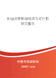 水仙浸膏项目融资与可行性研究报告