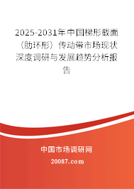 2025-2031年中国梯形截面（肋环形）传动带市场现状深度调研与发展趋势分析报告
