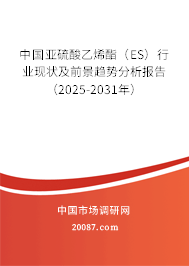 中国亚硫酸乙烯酯（ES）行业现状及前景趋势分析报告（2025-2031年）