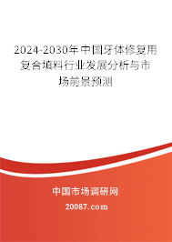 2024-2030年中国牙体修复用复合填料行业发展分析与市场前景预测 2024-2030年中国牙体修复用复合填料行业发展分析与市场前景预测