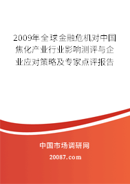 2009年全球金融危机对中国焦化产业行业影响测评与企业应对策略及专家点评报告 2009年全球金融危机对中国焦化产业行业影响测评与企业应对策略及专家点评报告