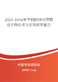 2025-2031年中国超级电容模组市场现状与前景趋势报告