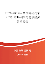2026-2032年中国电动汽车(EV)市场调研与前景趋势分析报告