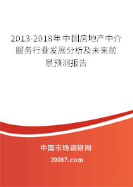 2013-2018年中国房地产中介服务行业发展分析及未来前景预测报告 2013-2018年中国房地产中介服务行业发展分析及未来前景预测报告