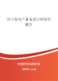 风力发电产业发展分析研究报告 风力发电产业发展分析研究报告