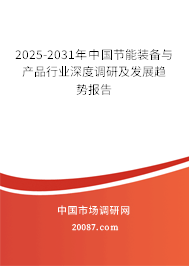 2025-2031年中国节能装备与产品行业深度调研及发展趋势报告