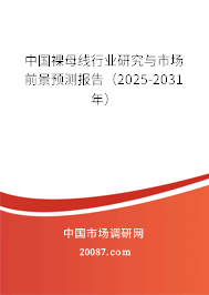 中国裸母线行业研究与市场前景预测报告（2025-2031年）