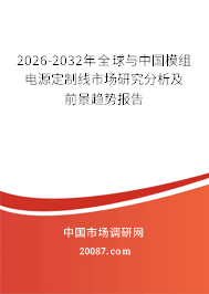 2026-2032年全球与中国模组电源定制线市场研究分析及前景趋势报告