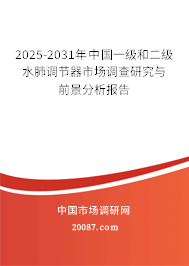 2025-2031年中国一级和二级水肺调节器市场调查研究与前景分析报告