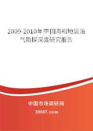 2009-2010年中国海相地层油气勘探深度研究报告 2009-2010年中国海相地层油气勘探深度研究报告