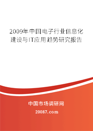 2009年中国电子行业信息化建设与IT应用趋势研究报告