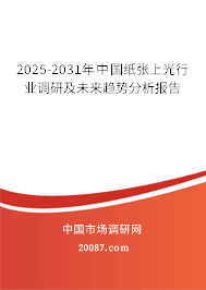 2025-2031年中国纸张上光行业调研及未来趋势分析报告