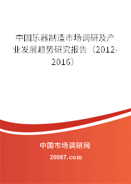 中国乐器制造市场调研及产业发展趋势研究报告（2012-2016）
