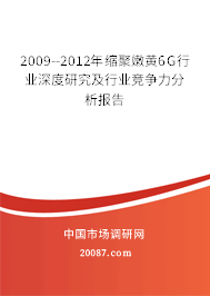2009--2012年缩聚嫩黄6G行业深度研究及行业竞争力分析报告