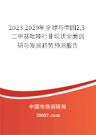 2023-2029年全球与中国2,3-二甲基吡嗪行业现状全面调研与发展趋势预测报告 2023-2029年全球与中国2,3-二甲基吡嗪行业现状全面调研与发展趋势预测报告