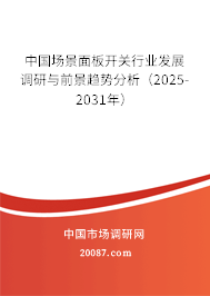 中国场景面板开关行业发展调研与前景趋势分析（2025-2031年）