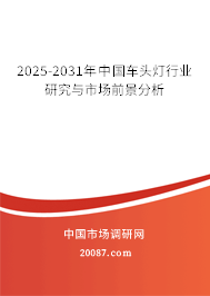 2025-2031年中国车头灯行业研究与市场前景分析