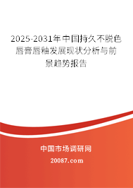 2025-2031年中国持久不脱色唇膏唇釉发展现状分析与前景趋势报告 2025-2031年中国持久不脱色唇膏唇釉发展现状分析与前景趋势报告